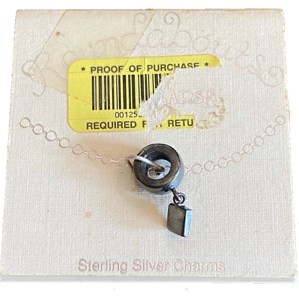 Solid Sterling Silver Roundabouts Dangle Charm - NEW
